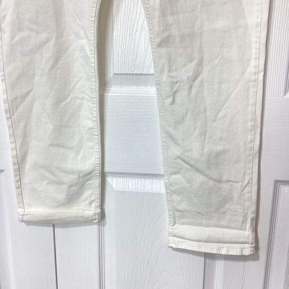 Jen 7 7 For All Mankind Straight Crop & Roll White Jeans Size 18 NWT - Picture 7 of 14